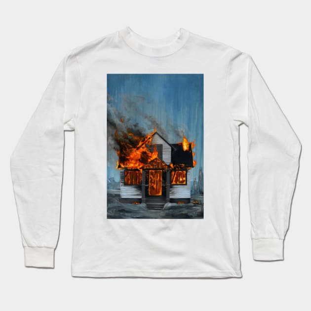 House on fire Long Sleeve T-Shirt by Famous When Dead